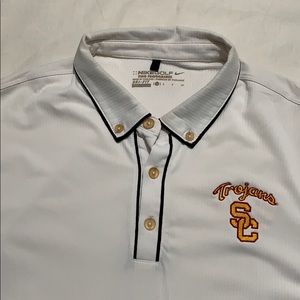 Nike Golf Tour Performance Dri Fit Men’s USC Logo Short Sleeve Polo Shirt Small